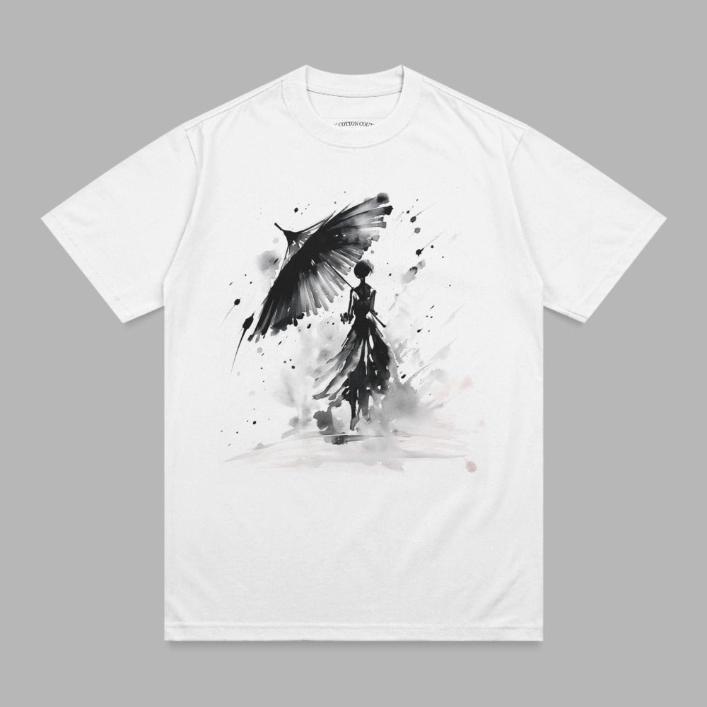 Ink Art Woman Umbrella Splatter Design product type