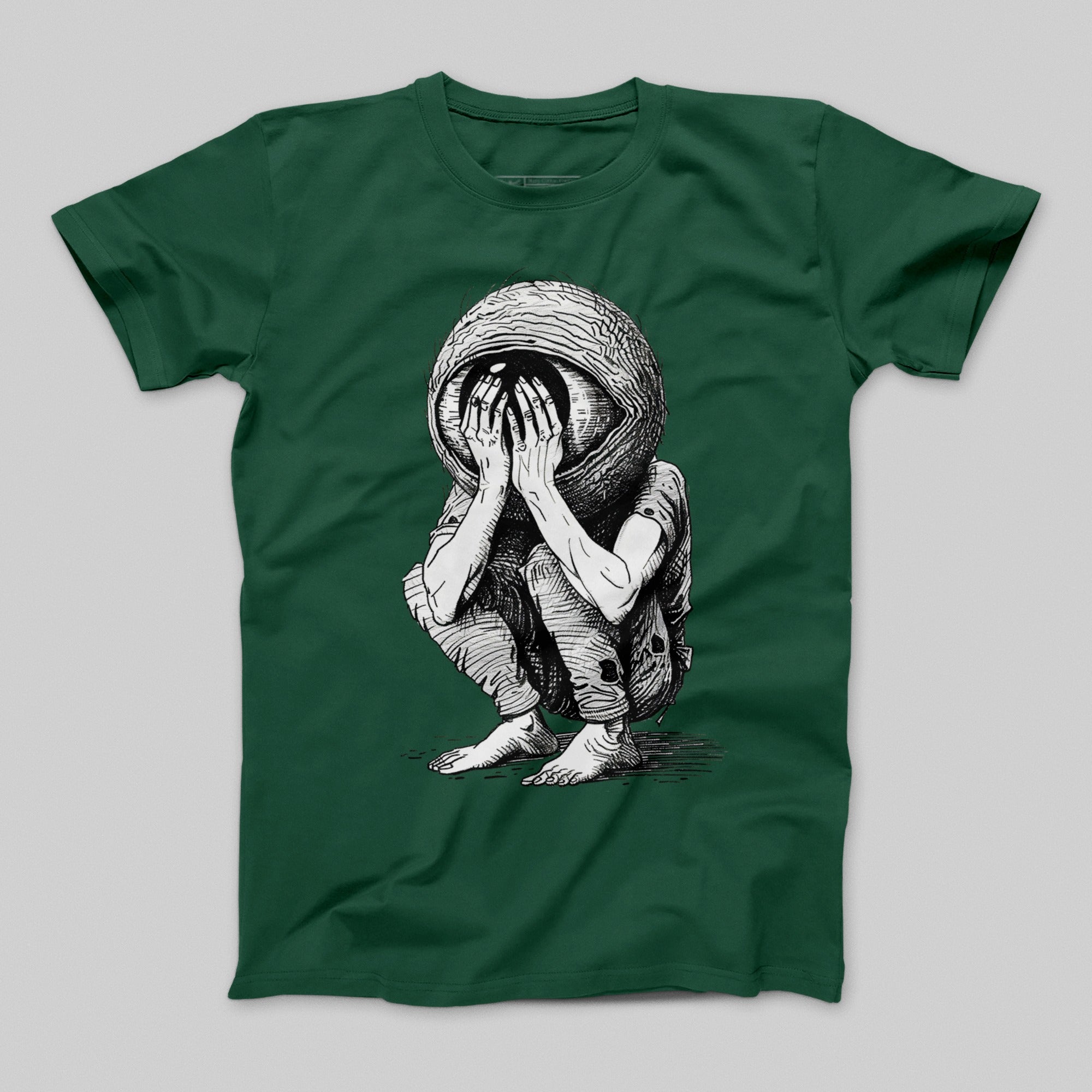 Unique Artistic Design Graphic Green T-Shirt Product