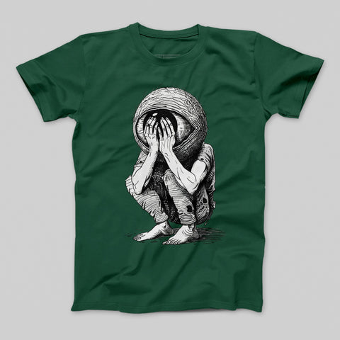 Unique Artistic Design Graphic Green T-Shirt Product