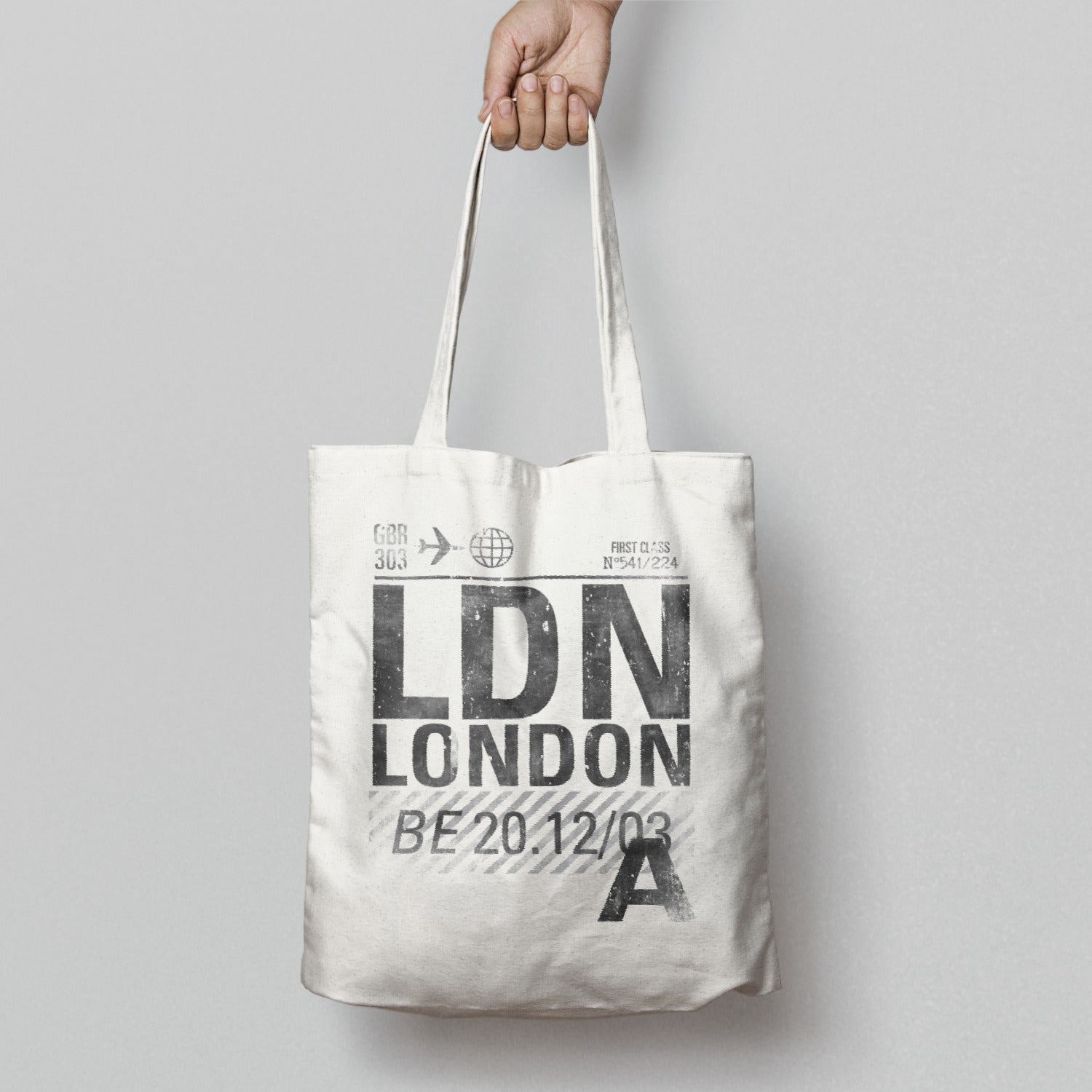 London LDN Airport Code Print Tote Bag