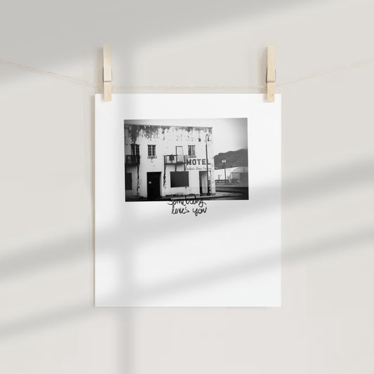 Vintage Motel with Somebody Loves You Art Print