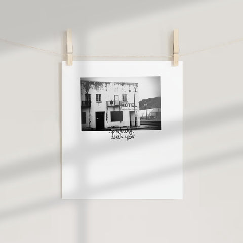 Vintage Motel with Somebody Loves You Art Print