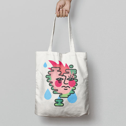 Abstract Colorful Face Design Tote Bag Product