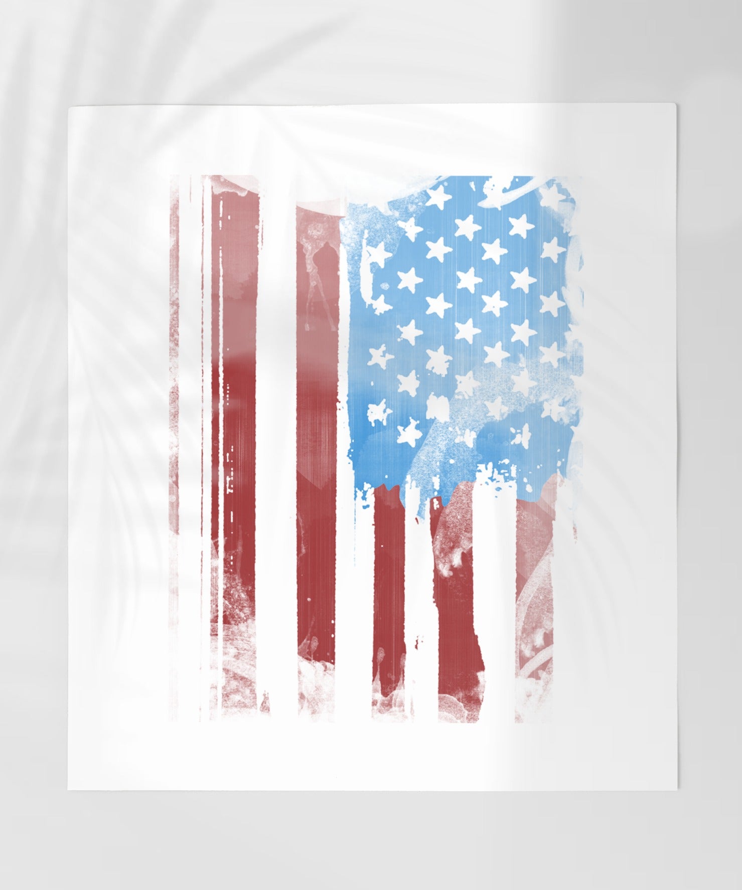 Distressed American Flag Patriotic Wall Art Decor Print