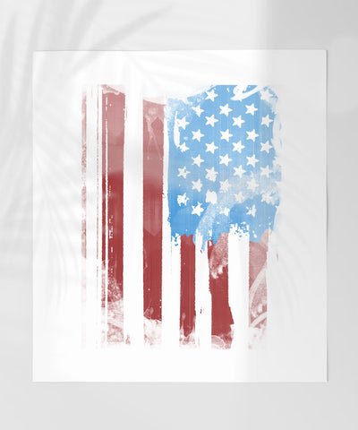 Distressed American Flag Patriotic Wall Art Decor Print
