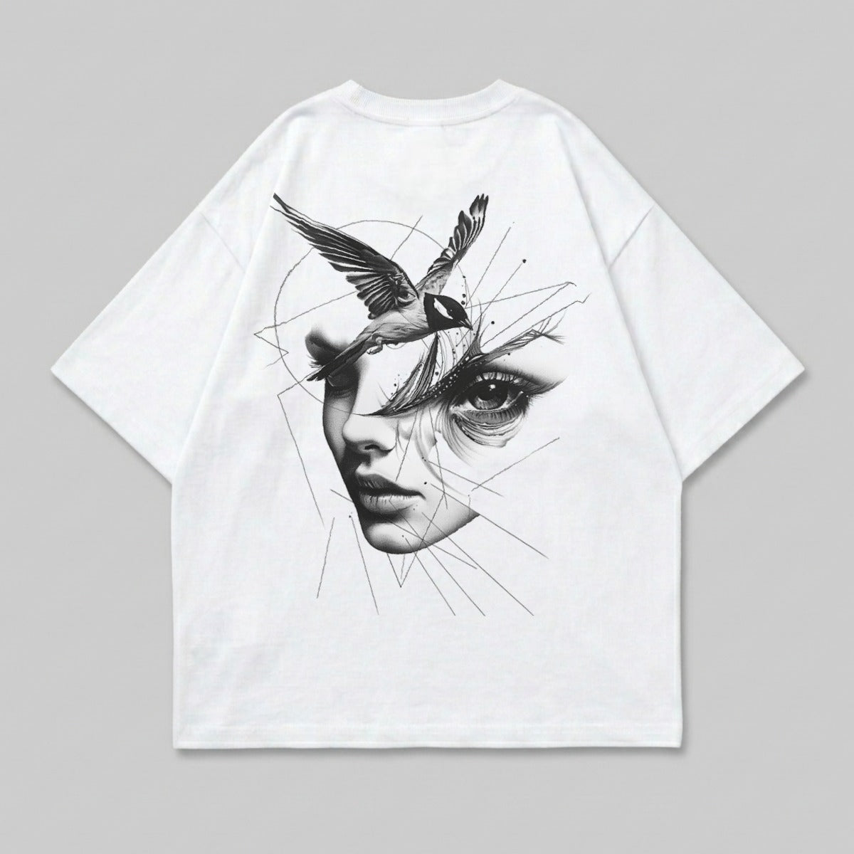 Abstract Bird Face Geometric Lines Design product type