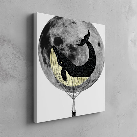 Quadro canvas moon_whale_chiari