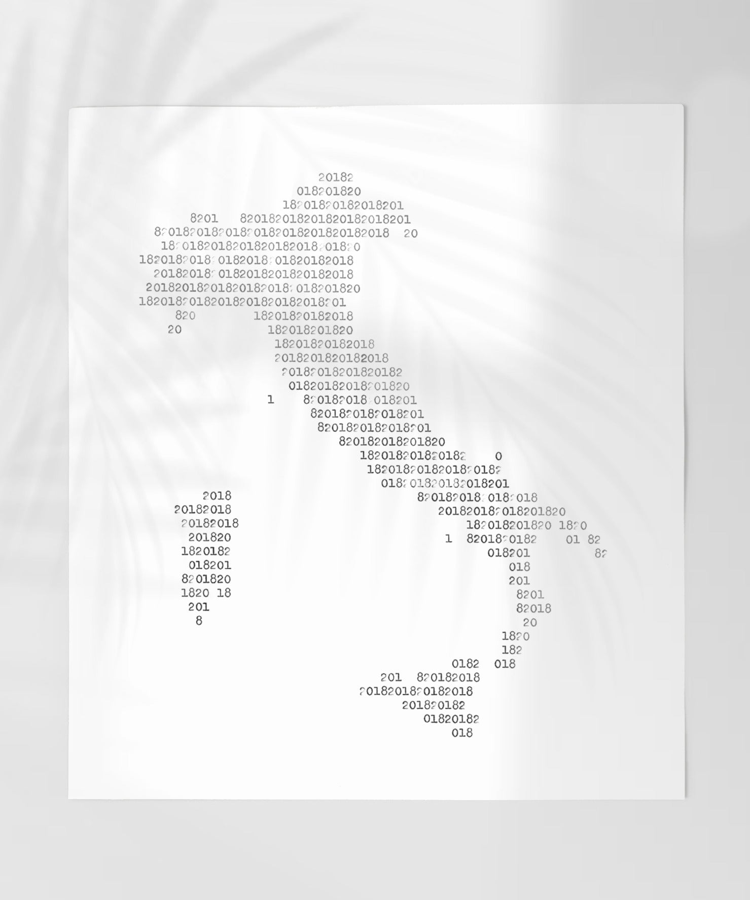 Abstract Numeric Pattern Digital Art Print Poster