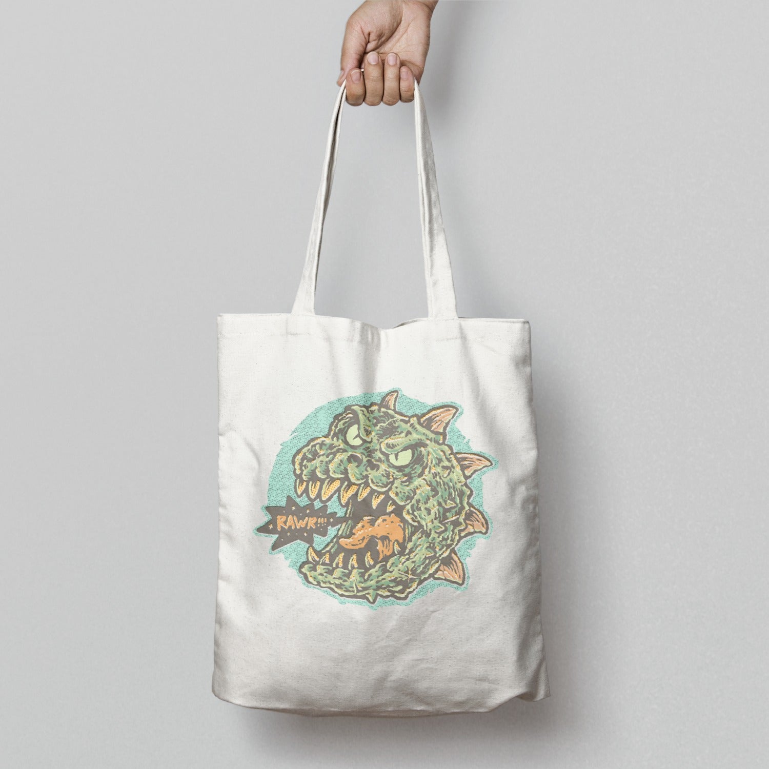Retro Monster Graphic Tote Bag with Unique Design
