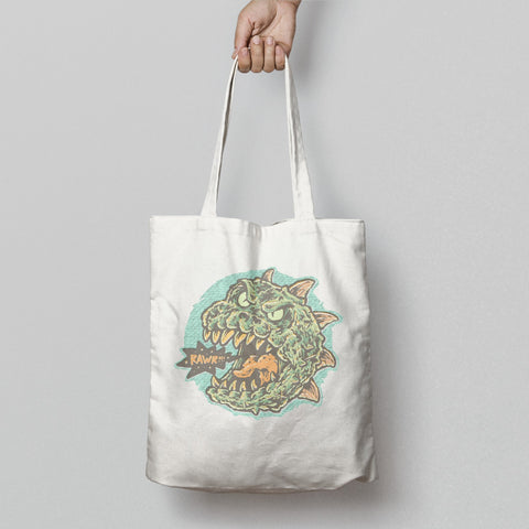 Retro Monster Graphic Tote Bag with Unique Design