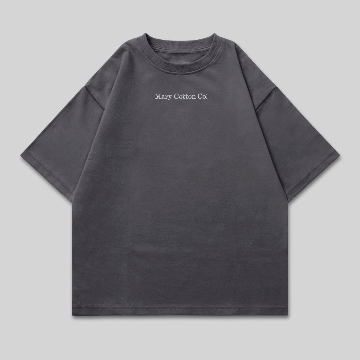Mary Cotton Co. Dark Grey Oversized Crewneck Tee product type