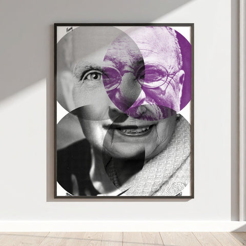 Abstract Overlapping Faces Modern Wall Art Print