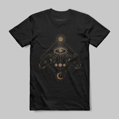 Mystical Sun and Moon Design Graphic Tee
