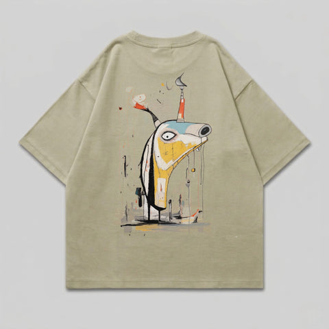 Abstract Whimsical Creature Graphic Sage Green product type