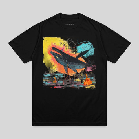 Abstract Whale Colorful Design Splashy Art product type