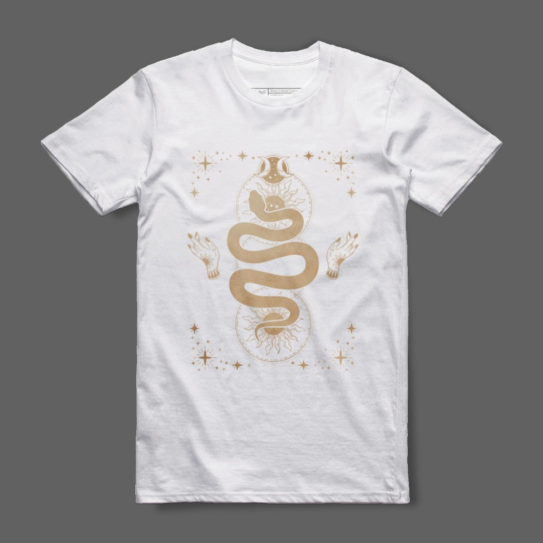 Mystic Gold Snake and Hands Graphic Tee