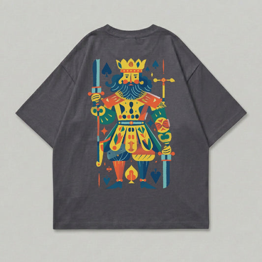 Bold Royal King Playing Card Graphic Back Print product type

King card
Playing card
Royal design
Spades suit
Colorful graphic
Back print
Tshirt
Apparel
Abstract art
Illustrative
Card game
Poker style
Fantasy king
Graphic tee
Streetwear
Unique design
Pop art
Modern art
Game theme
Iconic character