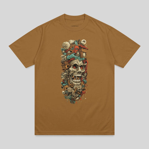 Urban Macabre Skull Head Buildings Artwork product type