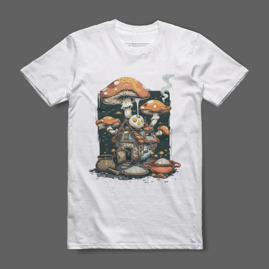 Enchanting Mushroom Cottage Graphic Tee product