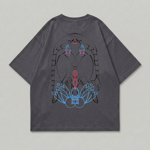 Charcoal Abstract Symmetrical Graphic Art T Shirt product type
T-shirt, Graphic Tee, Abstract Art, Charcoal Shirt, Unisex Tee, Streetwear, Unique Design, Back Print, Oversized Fit, Artistic Top, Lotus Design, Spiritual Wear, Symmetrical Print, Crewneck Shirt, Dark Gray, Casual Fashion, Modern Graphic, Statement Piece, Short Sleeve, Aesthetic Clothing