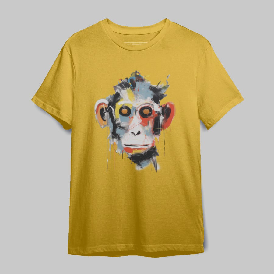 Abstract Colorful Monkey Face Painting T-shirt product