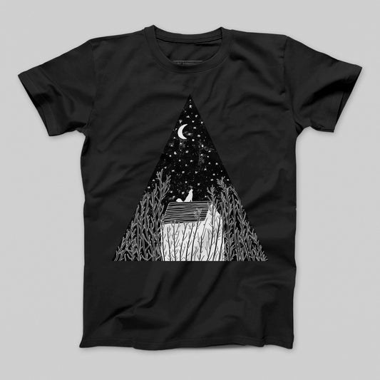 T-shirt donna boyfriend Moon Black