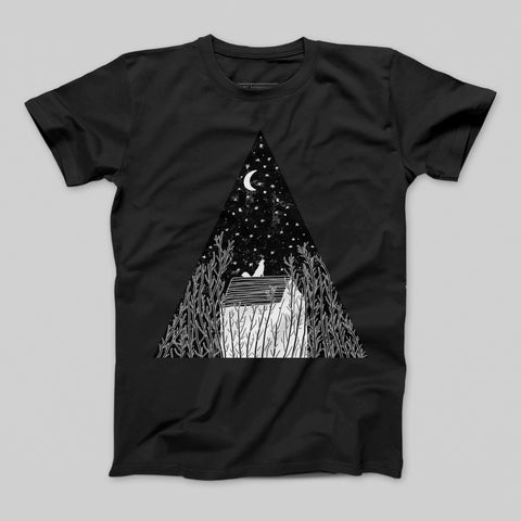 T-shirt donna boyfriend Moon Black