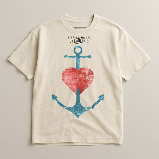 Stef Anderen GT 01 Limited 3 Anchor Heart Graphic Top