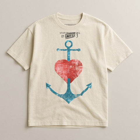 Stef Anderen GT 01 Limited 3 Anchor Heart Graphic Top