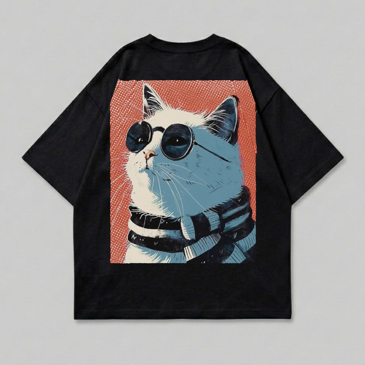 Cool Cat Sunglasses Scarf Orange Graphic Art product type
Cat
Feline
Kitten
Animal print
Pet lover
Sunglasses
Shades
Eyewear
Scarf
Striped scarf
Graphic art
Illustration
Pop art
Cartoon cat
Cool cat
Stylish design
Hipster vibe
Orange background
Red texture
Unique design