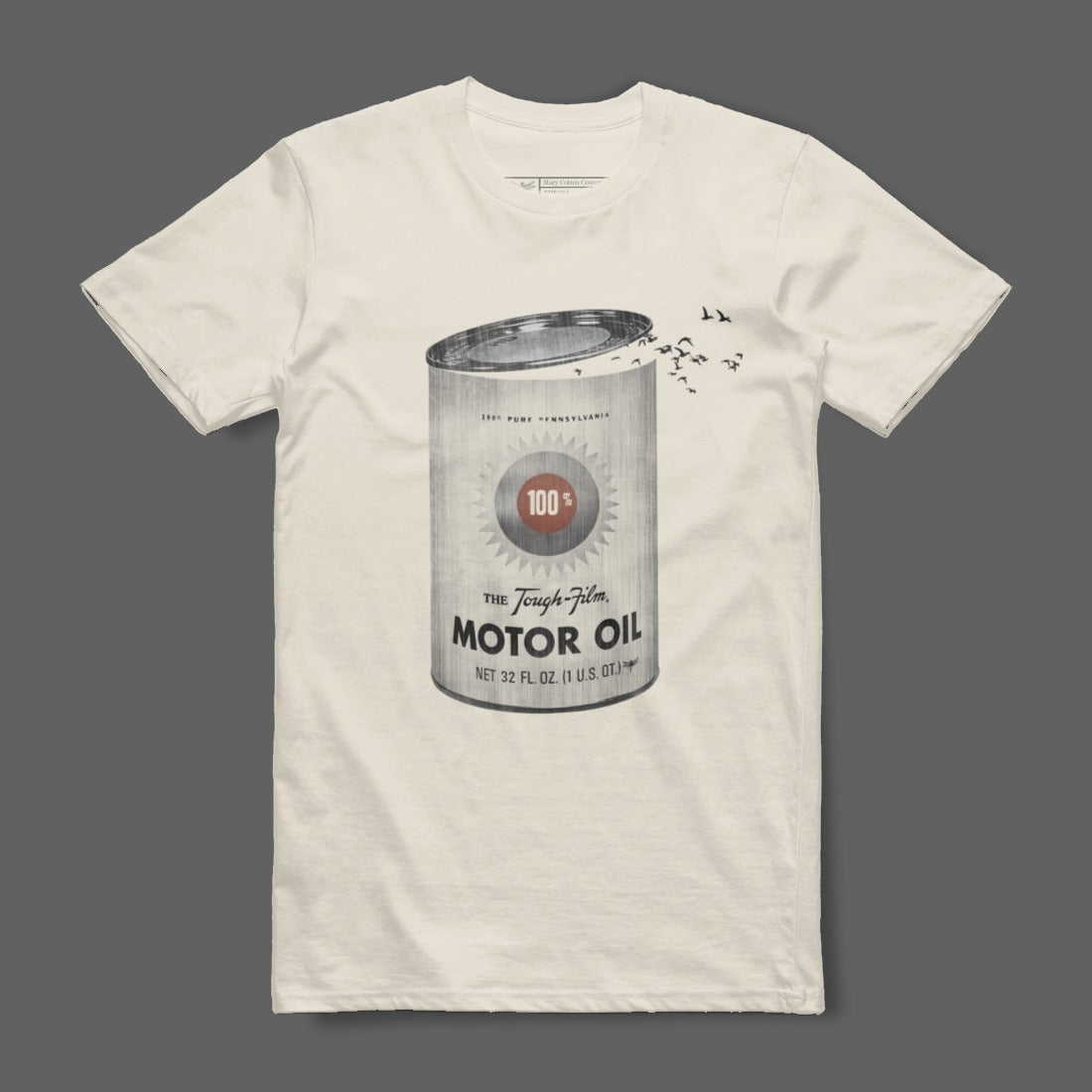 The Tough Film Motor Oil Graphic Tee for Vintage Look