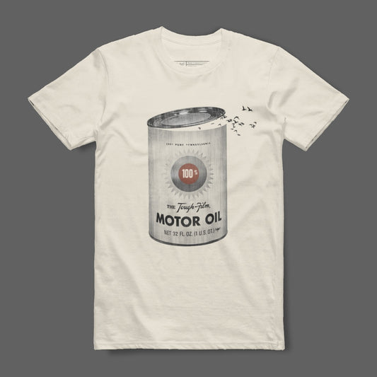 The Tough Film Motor Oil Graphic Tee for Vintage Look