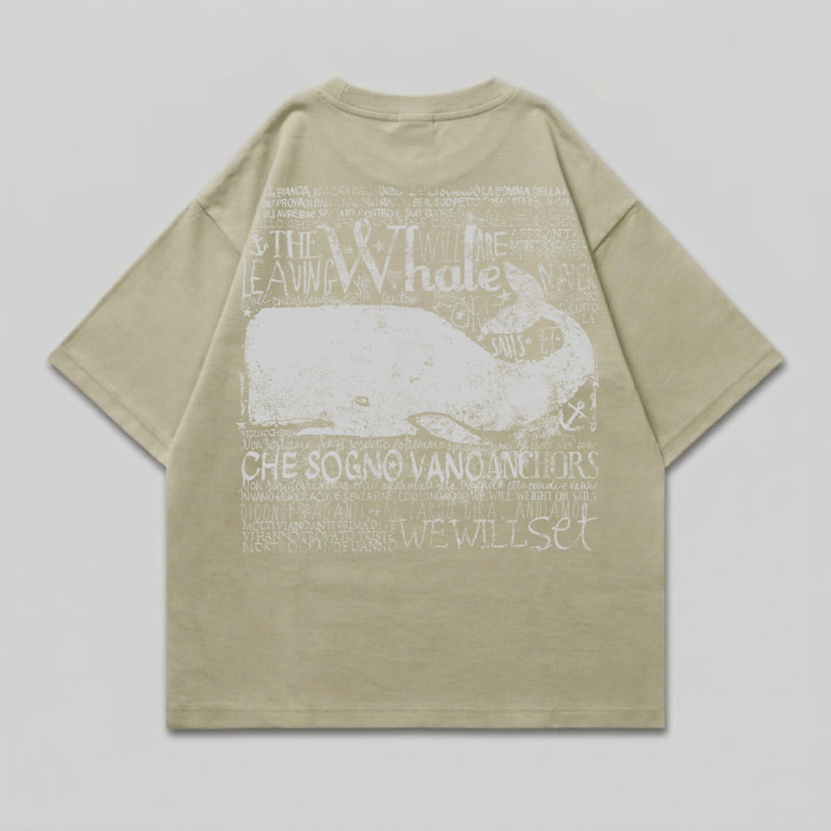 The Leaving Whale Sails Anchors Text Graphic product type