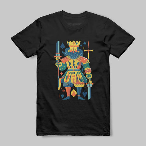 Playful Vintage King Graphic T-Shirt for Men