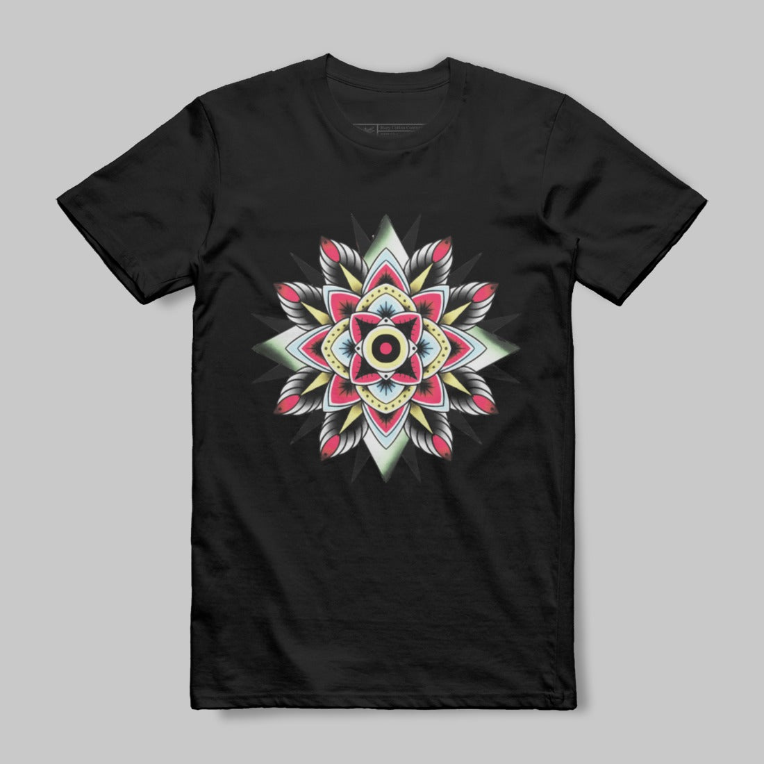 Intricate Colorful Mandala Design Graphic Tee