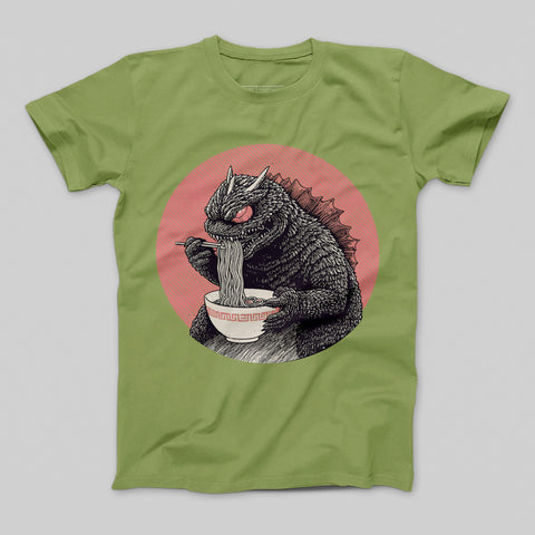 Ramen Eating Dragon Graphic Tee Unisex T-shirt