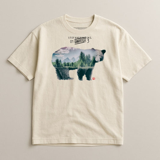 Mountain Bear and Forest Scenic T-Shirt