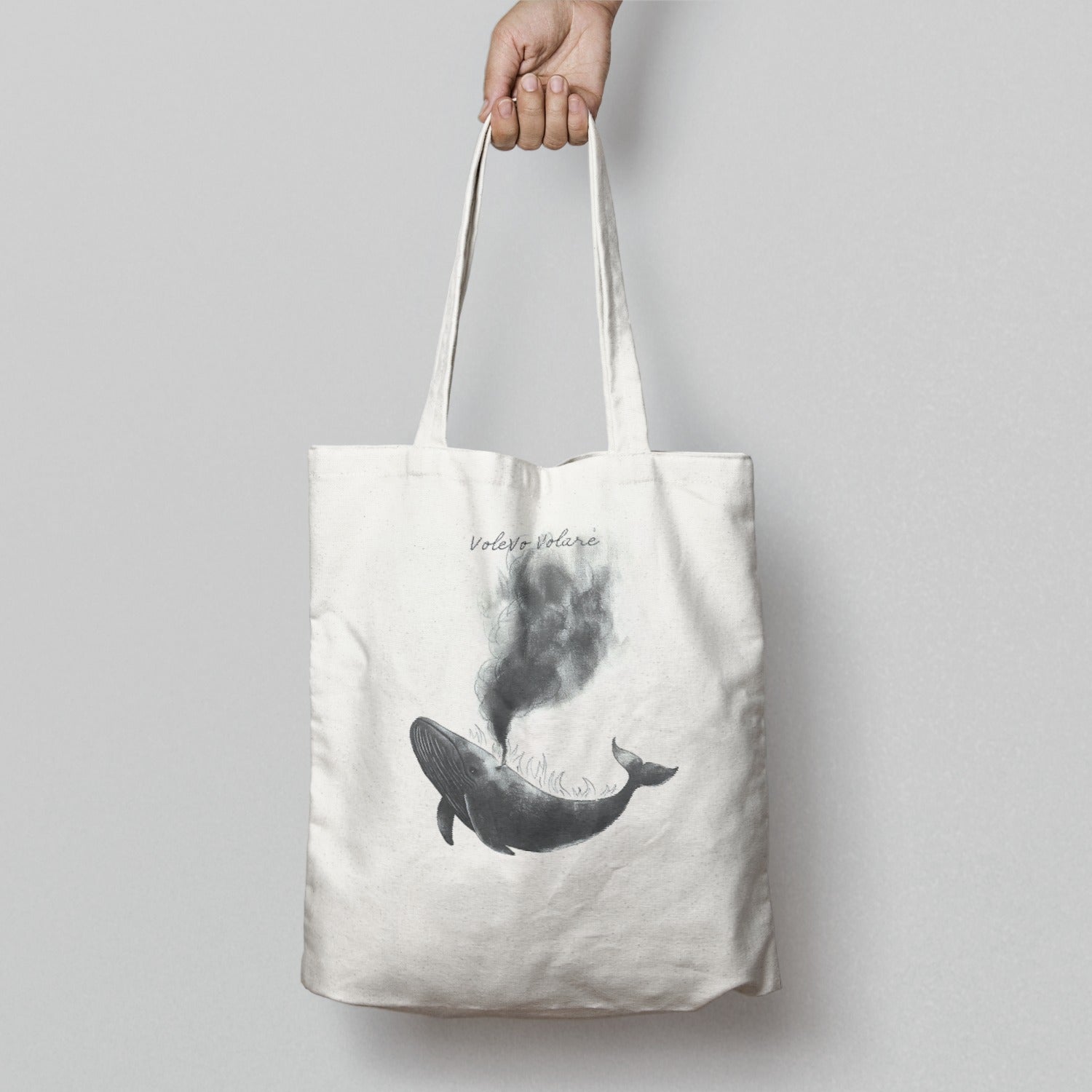 Volevo Volare Whale Print Tote Bag Product