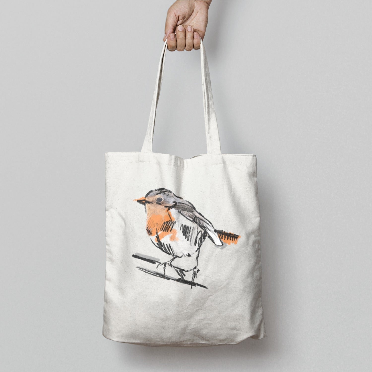 Hand-Drawn Bird Illustration Tote Bag Product