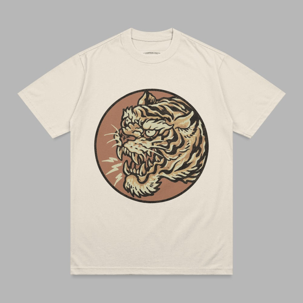 Powerful Roaring Tiger Head Circular T-shirt product type