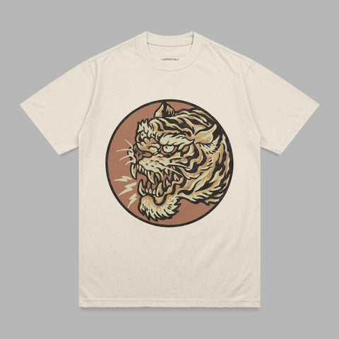 Powerful Roaring Tiger Head Circular T-shirt product type