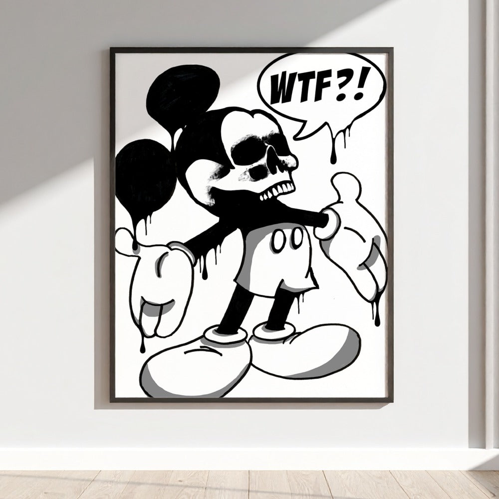 WTF Skull Mickey Graffiti Style Art Product