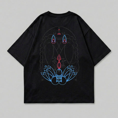 Black Tee Neon Outline Spiritual Lotus Back Design product type
Black T-Shirt
Graphic Tee
Back Print Shirt
Oversized T-Shirt
Relaxed Fit
Spiritual Design
Mystic Print
Lotus Flower
Abstract Art
Neon Colors
Red Blue Print
Unique Graphic
Streetwear Top
Fashion T-Shirt
Unisex Apparel
Casual Shirt
Deity Graphic
Artistic Tee
Outline Print
Crew Neck
