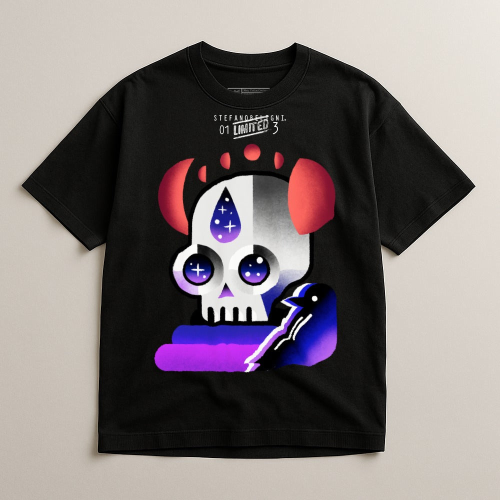 Limited Edition Skull and Bird Art T-shirt