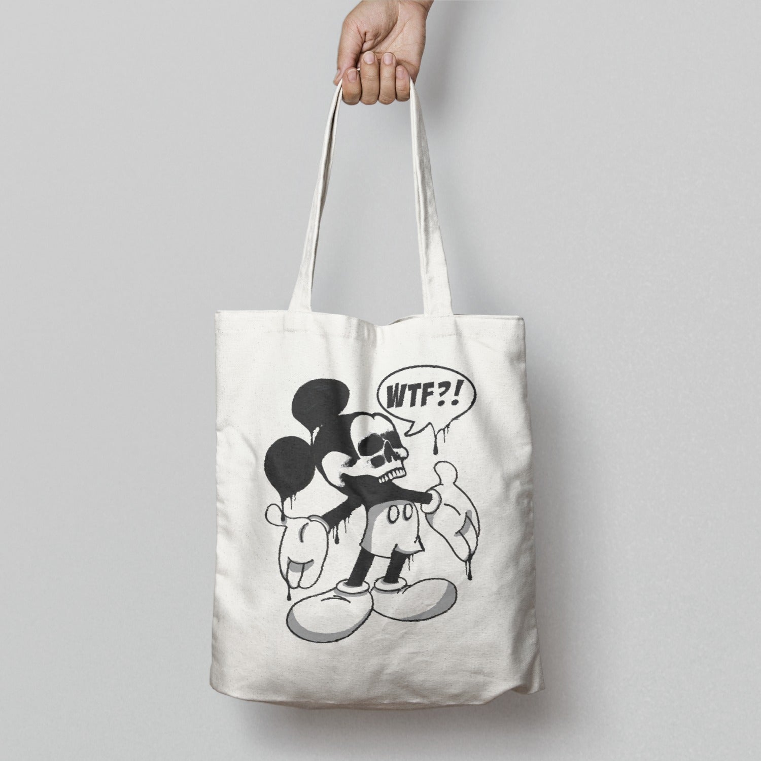 WTF Skull Cartoon Print Tote Bag Product