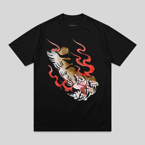 Fierce Tiger Paw Red Flames Design Graphic product type
