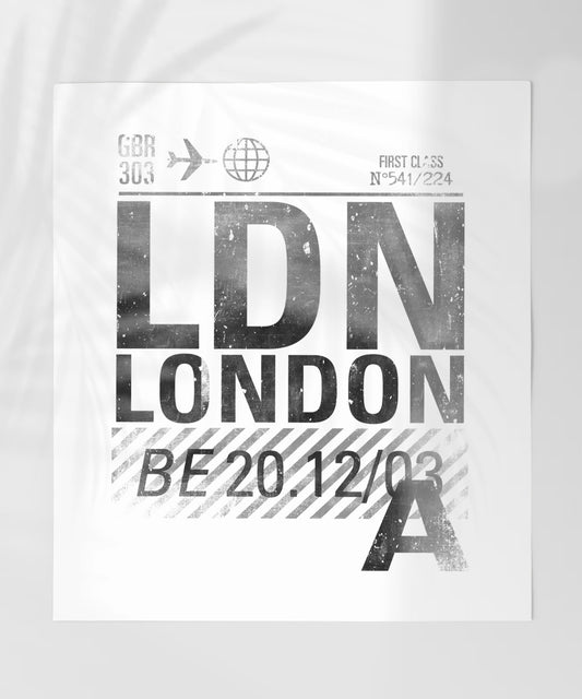 LDN London GBR 303 BE20.12/03 First Class Poster Art