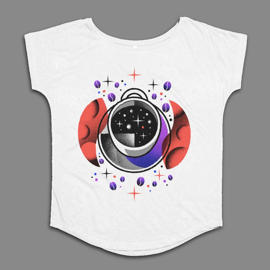 Space and Coffee Galaxies Graphic T-shirt
