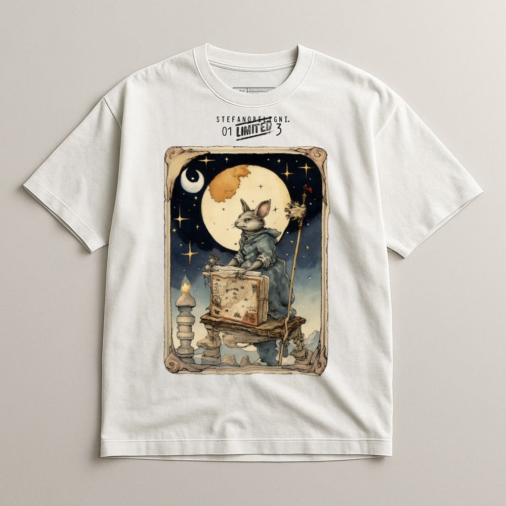 Vintage Mouse Magician Graphic Tee Shirt