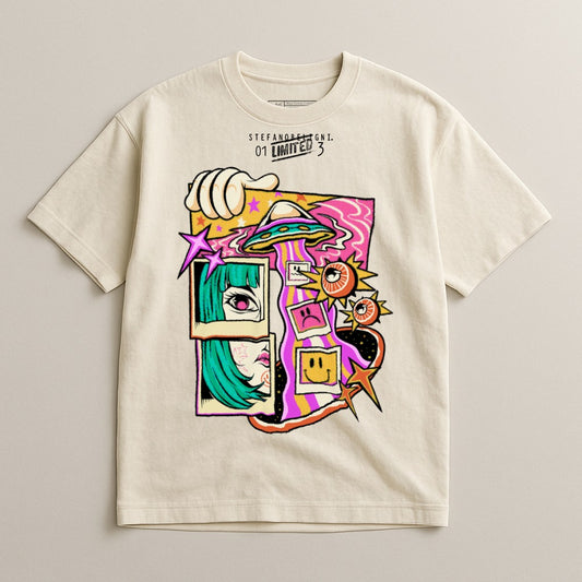 Limited Edition Graphic Tee with Art Print Design